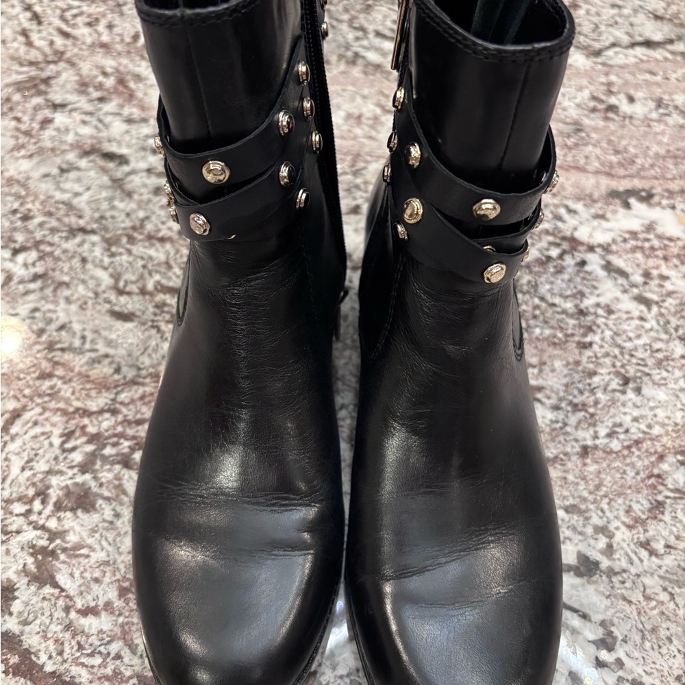 Bandolino Black Ankle Boots with Silver Studs